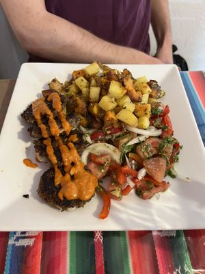 Lentil patties  at Estrella Negra in San Pedro De Atacama