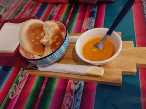 Little appetizers, we received directly when seated at Estrella Negra in San Pedro De Atacama