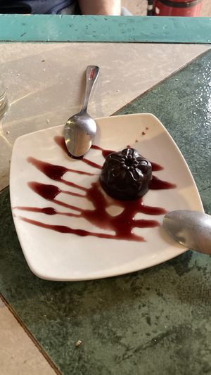 Chocolate vegan Nutella dessert  at Estrella Negra in San Pedro De Atacama