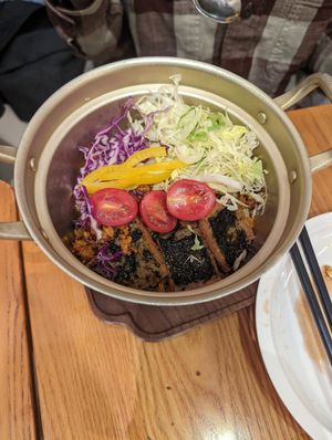 Quinoa rice and vegetables at Vegegood 素来很好 in Shanghai