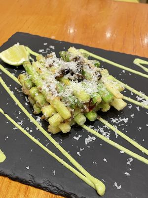 Asparagus with vegan Parmesan   at Vegegood 素来很好 in Shanghai