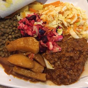 lunch buffet  at Kokeb in Winnipeg