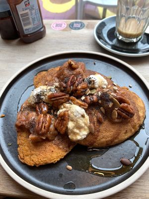 Custard pancakes at 17 Grams in Brighton