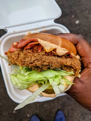 Chick'n and Bacon at Huns in Leicester