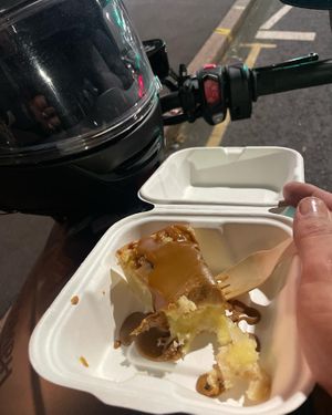 Caramel apple pie   at Huns in Leicester