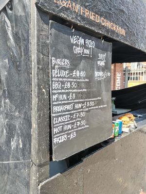 Menu at Huns in Leicester