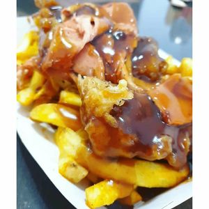 Loaded fries at Huns in Leicester