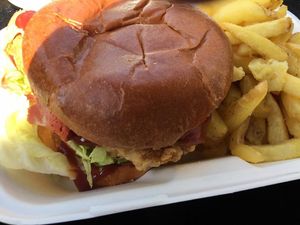 Bbq bacon burger at Huns in Leicester