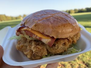 BBQ Hawaiian - huge and very tasty at Huns in Leicester