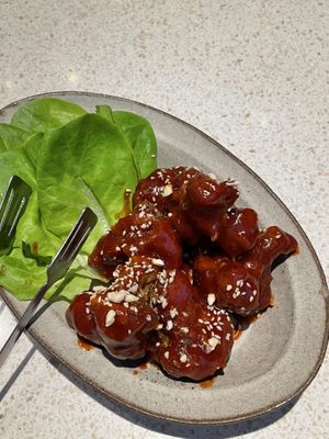 Korean fried chicken - must order #Veganuary at Little Tree Food 小小樹食 - Xiǎo Xiǎo Shù Shí in Taipei