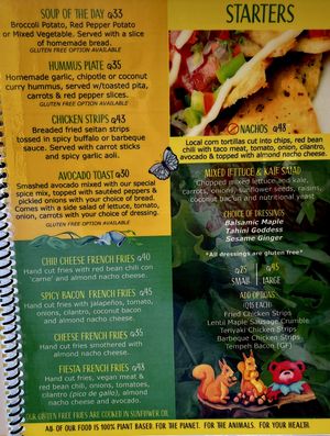 menu at Salud Para Vida in San Pedro La Laguna