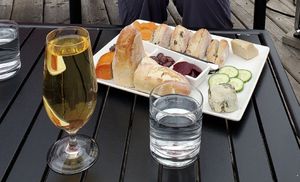 Delicious vegan board at Coffin Ridge Boutique Winery in Meaford