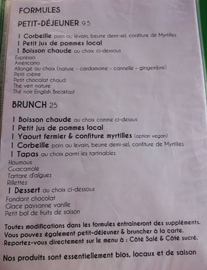 Menu m at Couleur Café in Saint-malo