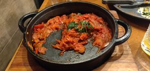 Had shakshuka - make sure to specify no egg. It was very tasty but not a complete meal! at SoumSoum - Voltaire in Paris