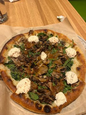 Pizza with ricotta  at True Food Kitchen in Garden City