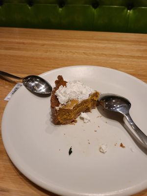 Squash Pie (Christmas on a plate) with coconut whip at True Food Kitchen in Garden City
