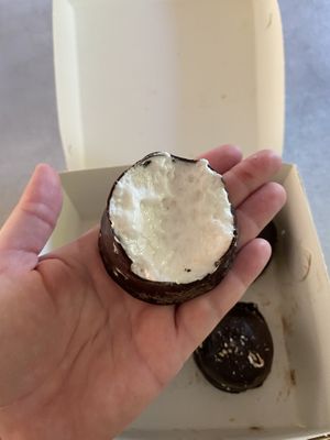 Filled with fluffy cream at Nicolai's Bageri in Koege