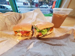 Vegan popcorn tofu po-boy at The Wedge Community Food Co-op in Minneapolis