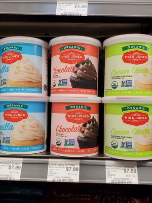 Ready-made vegan cream cheese frosting at The Wedge Community Food Co-op in Minneapolis