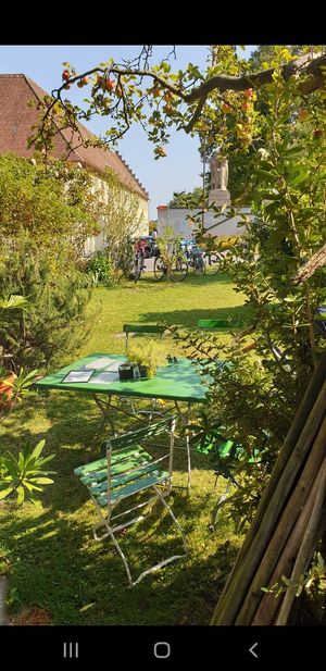Beautiful seats in the garden at Café am Kloster in Reichenau