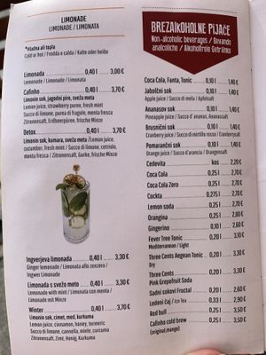 Lemonades at Cafinho in Piran