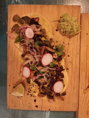 Vegan tacos at Gastro Taqueria Mexicana in Barcelona