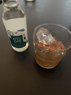 As aperitif a very tasty gin tonic with a unique bitter taste  at Frank. in Brussels