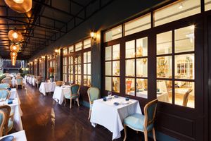 Al fresco terrace at Pizza Massilia in Bangkok