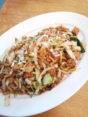 udon with rofu at Tasty Corner in Ljubljana