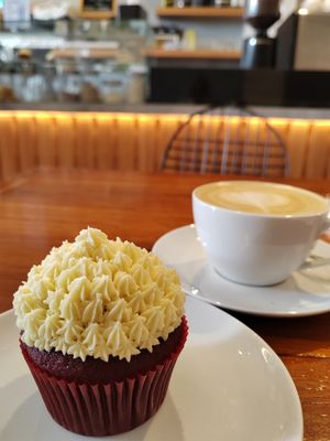 That Red velvet cake was the sweetest ever ♥️ love it at Level Up Board Game Cafe in Seminyak