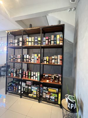 Upstairs game selection   at Level Up Board Game Cafe in Seminyak