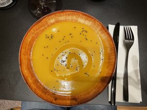 Pumpkin soup at Street & Soul in Toledo
