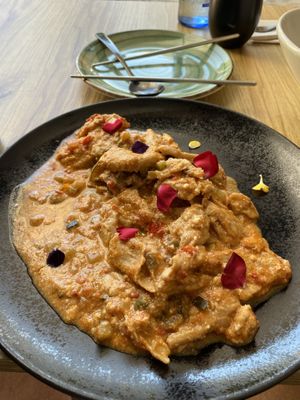 Vegetable meat stroganoff   at Street & Soul in Toledo