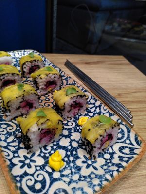 Beetroot sushi at Street & Soul in Toledo