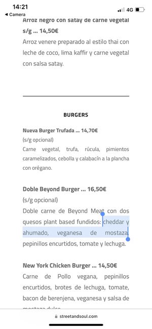 Menu  at Street & Soul in Toledo