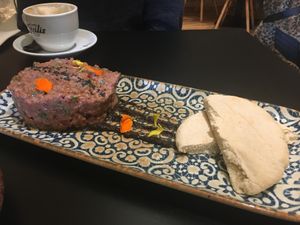 Beyond Meat Tar Tar at Street & Soul in Toledo