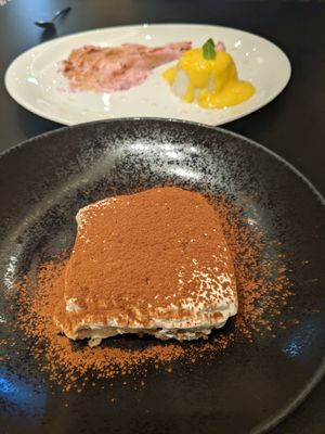 tiramisu and pannacotta at Street & Soul in Toledo