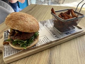 Truffle burger   at Street & Soul in Toledo