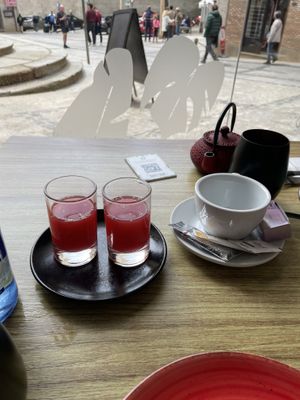 They delivered a complimentary watermelon agua fresca when we sat down    at Street & Soul in Toledo