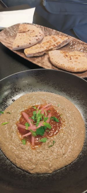 Hummus negro at Street & Soul in Toledo