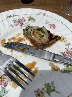 What’s left of my pear tartlet  at Sonoma Wine Shop - La Bodega in Sebastopol