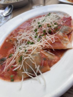 Spinach ravioli   at Sonoma Wine Shop - La Bodega in Sebastopol