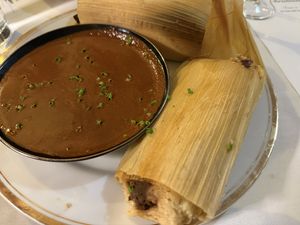 Tamales with Mole Saucee #Veganuary at Sonoma Wine Shop - La Bodega in Sebastopol