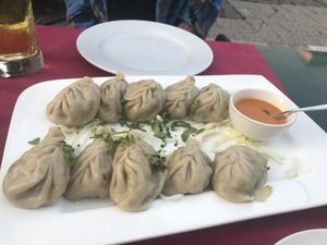 Vegan dumplings at Shiva in St Johann In Tirol