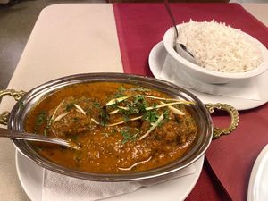 Vegan balls in Masala sauce  at Shiva in St Johann In Tirol