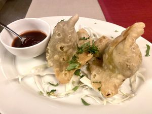 Vegan samosas   at Shiva in St Johann In Tirol