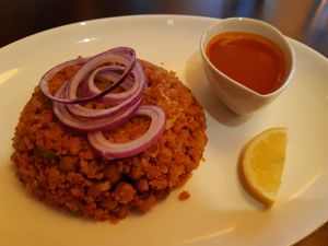 Vegetarian kottu (menu no. 18a) - specify without egg at SJ SouthIndian Food in Mannheim