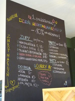 Menu at Las in Zakopane