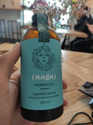 Japanese sencha kombucha at Las in Zakopane