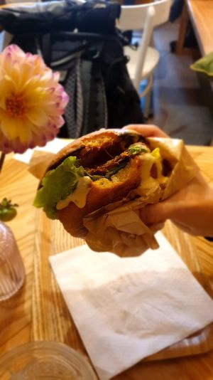 Vegan burger with great vegan Mayo at Las in Zakopane